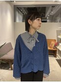 ラウンドバングぱっつんボブ