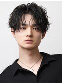 波巻きパーマメンズツイストスパイラルパーマツーブロック