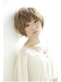 ミルクブラウン/ダークパープル/ナチュラルショート/夏/町田