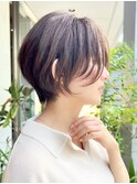 前下がりくびれ大人ショート前髪長め青山表参道