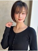 似合わせ ショート ボブ 30代 40代 小顔 新宿 ひし形 前上がり