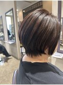 ハンサムショート/ショートボブ/切りっぱなし/博多