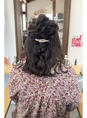 【お呼ばれヘアセット】ゆるっとハーフアップ　畑瀬彩華