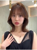 大人気ロングボブ～オリーブベージュ～