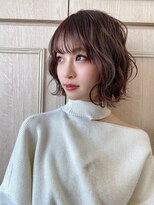 リープアルケー ヘアアンドヘッドスパ 錦糸町北口店(leap arche Hair&head spa) アンブレラカラー/こなれミディ/ウェーブパーマ/前髪/錦糸町