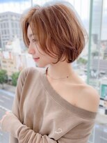 ロンド ロワール 門前仲町(Lond Loire)&nbsp;くびれヘアハイライトカラーアプリコットオレンジ門前仲町0724