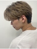 センターパート/マッシュ/刈り上げ/眉毛/メンズ/フェード