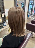 くびれヘア/アプリコットオレンジ/ハイライトカラー/羽村