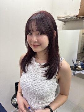 アルク(arc) 顔周りレイヤー   ワインレッドカラー