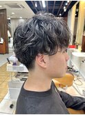20代30代◎刈り上げマッシュ×シャドウパーマで無造作色気