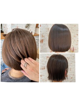 大人女性のお悩みを解消◎ダメージを最小限に抑えた艶感のある仕上がりで若々しい印象に♪