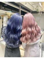 ノラ ウメダ(NORA UMEDA) 【chiaki】ツインカラーホワイトピンクネイビーカラーハイトーン