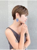 ハンサムショート/丸みショートボブ/20代30代40代50代/顔周り