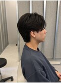 フェザーパーマ/センターパート