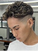 メンズ短髪フェードツイストメッシュジェットスペイン極道