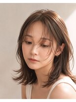 アン 溝の口(un) ◆小顔ゆるふわ外ハネボブ【ミルクブラウン/ダークパープル】