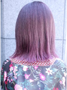 アルバム 銀座(ALBUM GINZA) ピンクバイオレット_外ハネボブアッシュブラウン_ba275452