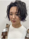 大人かわいい☆無造作カール×エアリーショートボブ