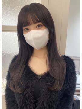 ランド 原宿表参道(LAND) ラベンダーカラー/グレージュカラー/ぱっつん前髪