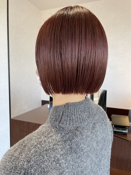 アース コアフュールボーテ みどり店(EARTH coiffure beaute) レッドブラウンミニボブアドミオダブルカラー