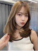 韓国ヘアレイヤーカット大人ガーリーワンホンヘアワンカール