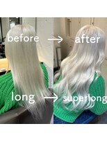 ベレーザ 渋谷(BELEZA)&nbsp;5497ニュアンスカラー艶髪ハイトーンシルキーベージュ波巻き