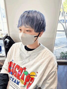 ノルン バイ シェリッシュ(Norn by sheriche) パープルホワイト×マッシュヘアー×透明感×小顔カット