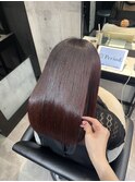 赤み暖色カラー×髪質改善