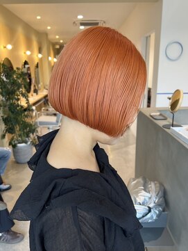 クラップバイスニップ(clap by snip) ミニボブ/ぱつっとボブ/オレンジカラー/都島