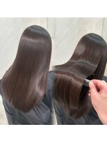 ミヨン 京橋店(miyon)&nbsp;韓国レイヤーカット×暗髪カラー×髪質改善