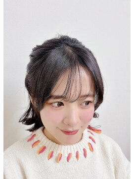 ハーフアップスタイル