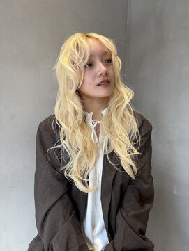 ニコ トウキョウ 渋谷(nico TOKYO) ダブルカラーチェリーレッドピンクブラウン韓国レイヤーロング