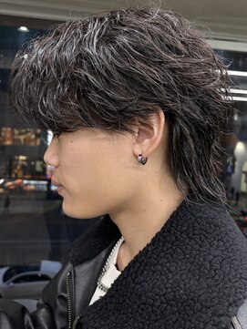 ニコ トウキョウ ロジック(nico TOKYO Logic) メンズセンターパートウルフセンターパートニュアンスパーマ襟足