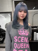 ハロ(Halo) レイヤーカット/ハイトーンカラー/ハッシュカット/韓国ヘア