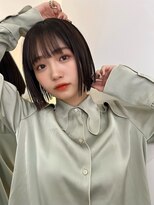 トイロ 渋谷(Toiro) シースルーバング韓国ボブ切りっぱなしボブワンレンボブ