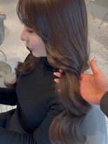 エンター 天神店(ENTER)&nbsp;レイヤーカット ブラウンカラー　透明感カラー　ブリーチなし