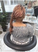 横浜駅/ヘアセット/ヘアメ/ヘアアレンジ/お呼ばれ/サイドポニー