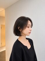 フォト 新宿三丁目(foto) 地毛風縮毛矯正韓国風顔まわりレイヤー小顔ボブ切りっぱなしボブ