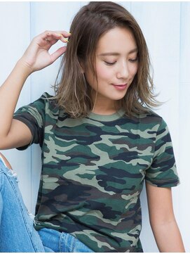 サンド 銀座(sand) かきあげバングマーメイドアッシュハニーヘア