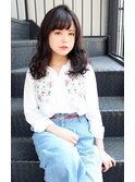 ワンレン　ざっくりスタイル　ぼさぼさ感