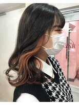 アジールヘア 東上野店(agir hair) イヤリングカラー暖色系ピンクオレンジ10代20代韓国風【上野】