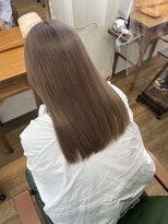 アンダーバーホワイトモデ 河内長野(_WHITE mode)&nbsp;◎透明感カラー★20代30代ブリーチカラーミルクティーベージュ