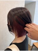 ボブスタイル×ピンクパープル系カラー