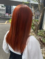 ナカオコアフュール(NAKAO COIFFURE) オレンジブラウン　暖色系カラー　ストレート