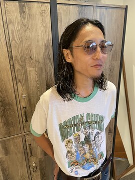 ライリー(riley) メンズロングパーマ×ハイライト