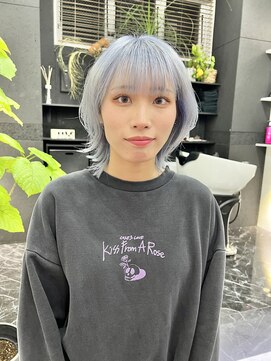 チュダック(ChuDuck) 韓国風《ペールブルー》ハイトーン/ケアブリーチ/ダブルカラー