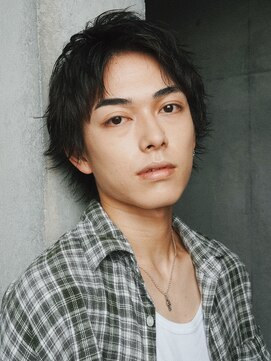 レタッチバイフィフス(RETOUCH by fifth) シャドウパーマ無造作パーマセンターパートマッシュヘア毛流れ