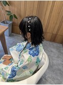 編み込みカチューシャ