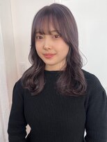 パーク 福岡天神西通り店(parc)&nbsp;ミルクティーラベンダー 顔周りカット 透明感カラー 美髪 20代