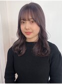 ミルクティーラベンダー 顔周りカット 透明感カラー 美髪 20代